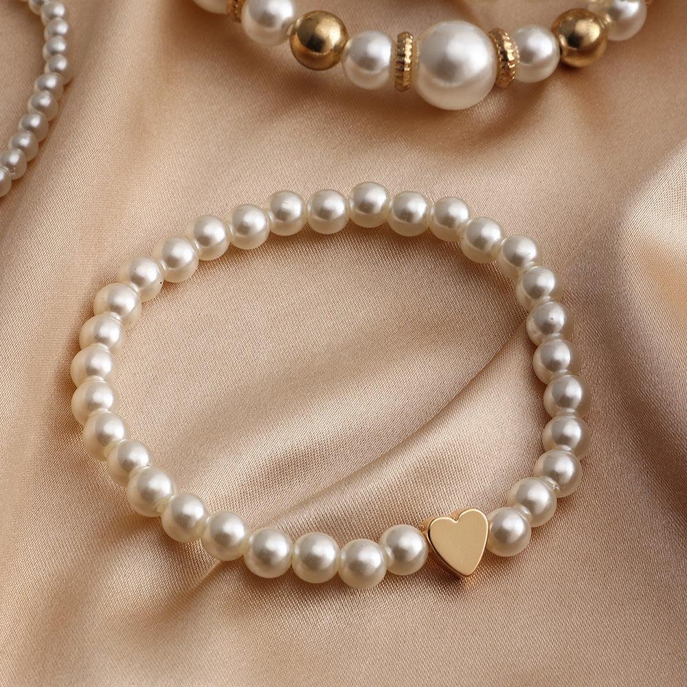 Elegant Fashionable Pearl Bracelet Set YongxiJewelry 4