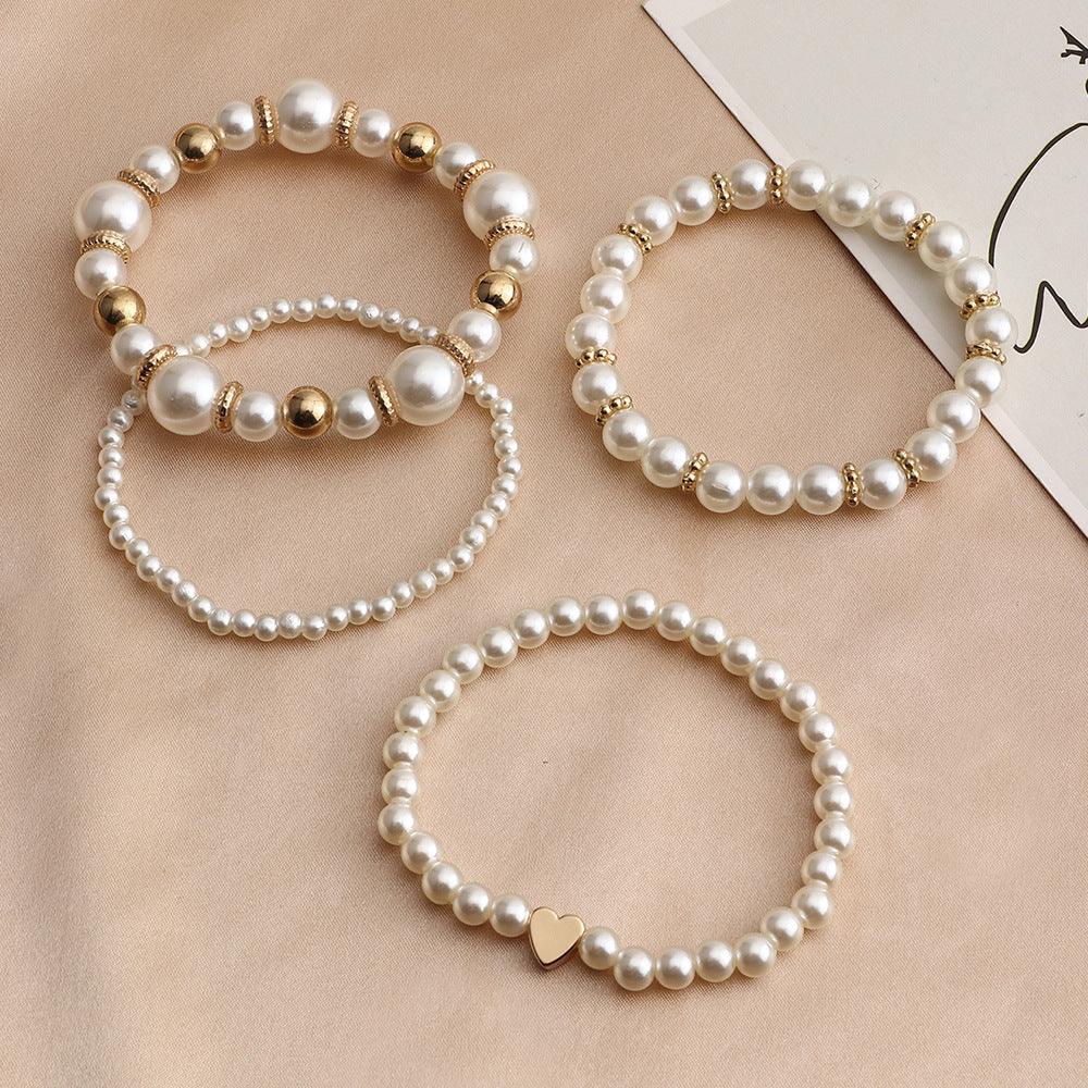 Elegant Fashionable Pearl Bracelet Set YongxiJewelry 2