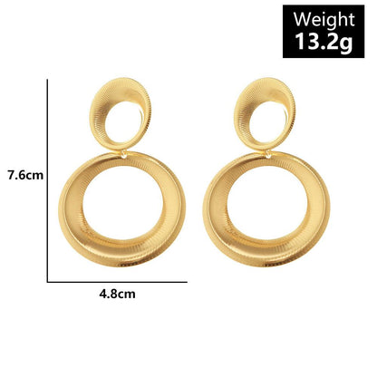 Retro Electroplated Drop-Shaped Gourd Earrings YongxiJewelry 3