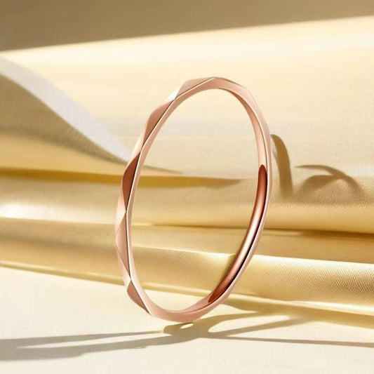Ultra-Fine Stainless Steel Titanium Ring YongxiJewelry Rose Gold