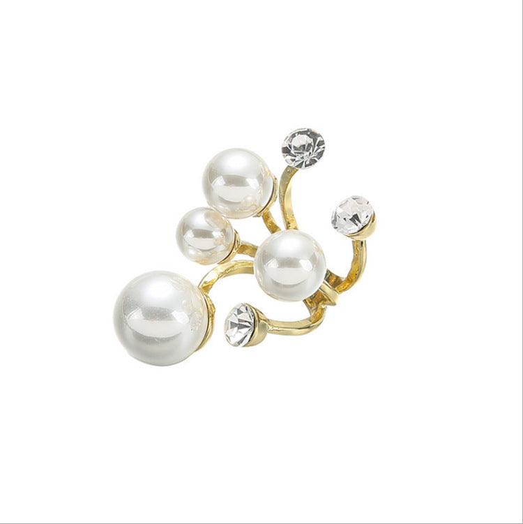 Diamond Pearl Cluster Ring YongxiJewelry  2