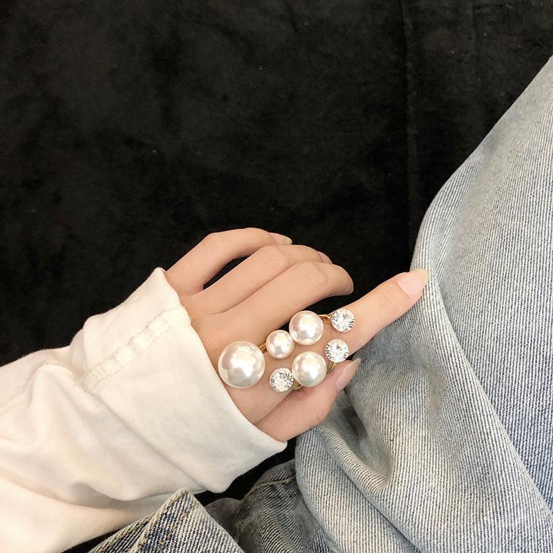 Diamond Pearl Cluster Ring YongxiJewelry  3