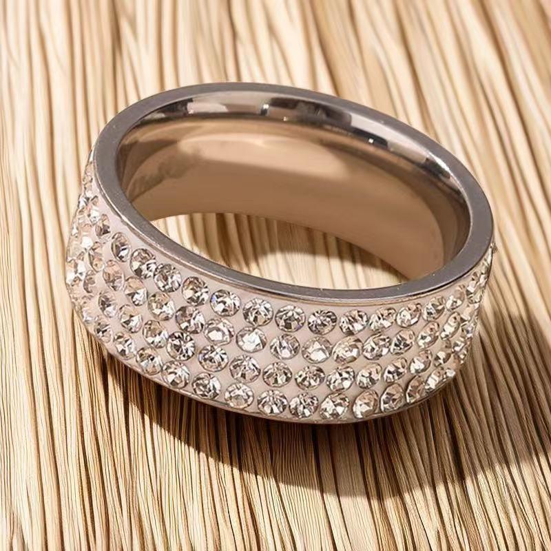 Luxury Diamond-Encrusted Titanium Ring YongxiJewelry 2