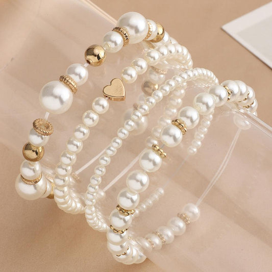 Elegant Fashionable Pearl Bracelet Set YongxiJewelry 1
