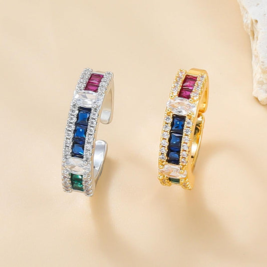 Colored Zircon  Non-Fading  Open Ring YongxiJewelry 1