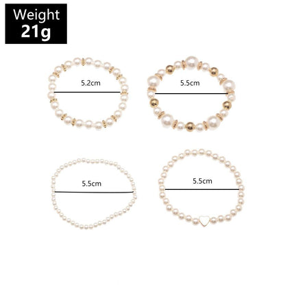 Elegant Fashionable Pearl Bracelet Set YongxiJewelry 6