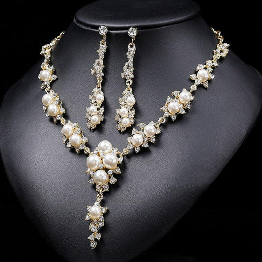 Pearl Necklace Set Bridal Dress Jewelry YongxiJewelry 1