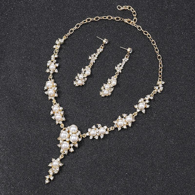 Pearl Necklace Set Bridal Dress Jewelry YongxiJewelry 2