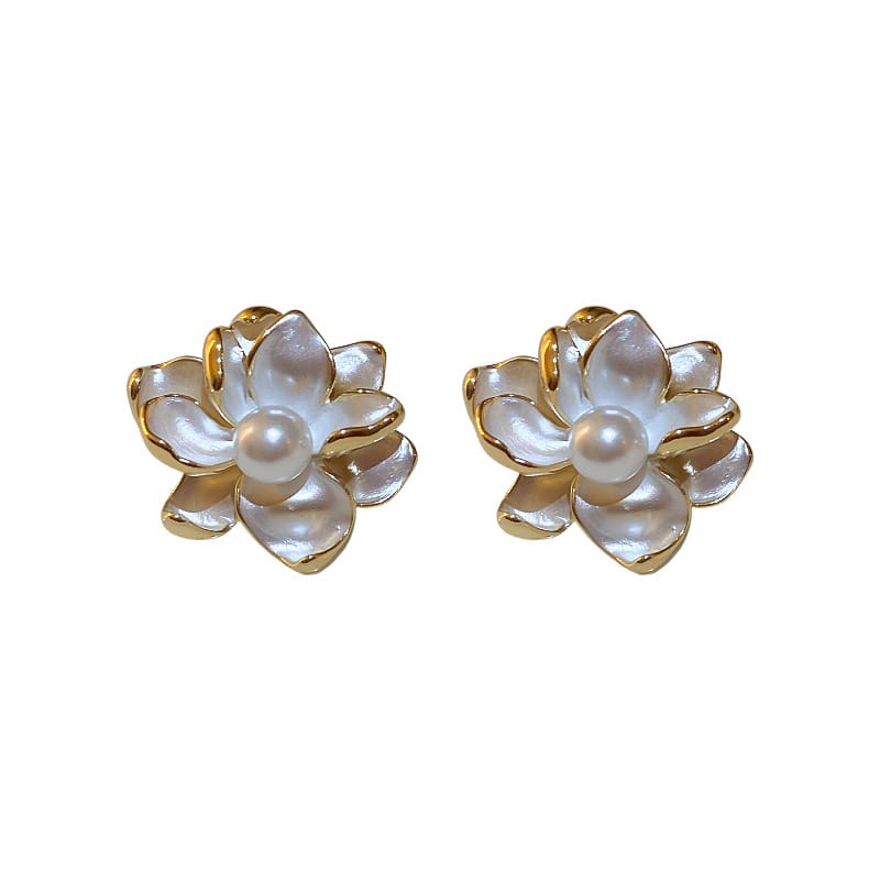 Pearlescent Petal Bloom Earrings YongxiJewelry  4