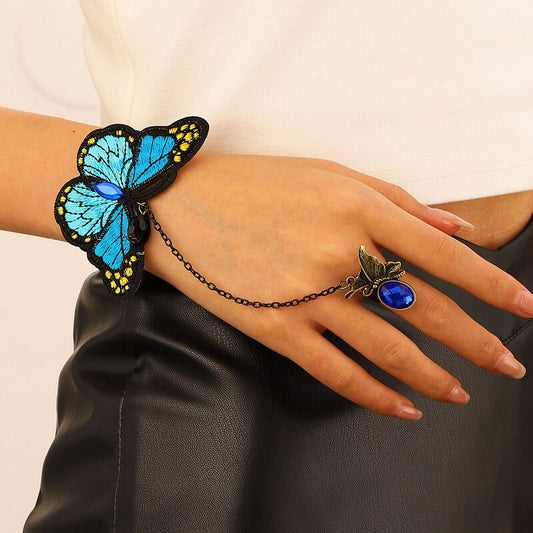 Retro  Finger Bracelet Butterfly Hand Ornaments YongxiJewelry 1
