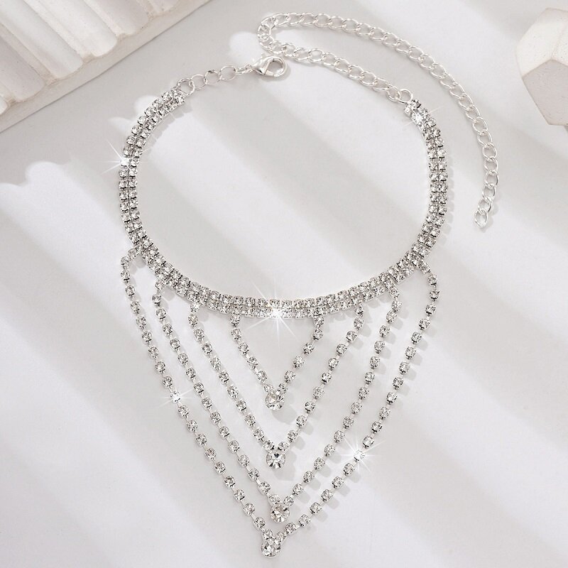 Sparkle Multi-Chain Rhinestones Anklet YongxiJewelry 3