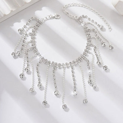 Sparkle Multi-Chain Rhinestones Anklet YongxiJewelry 4