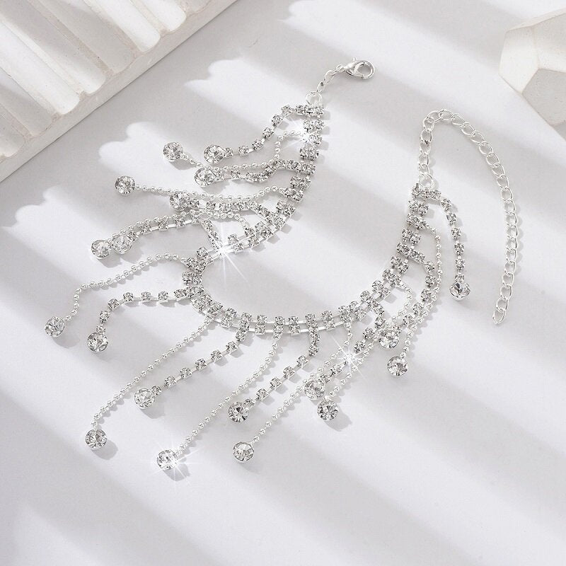 Sparkle Multi-Chain Rhinestones Anklet YongxiJewelry 6