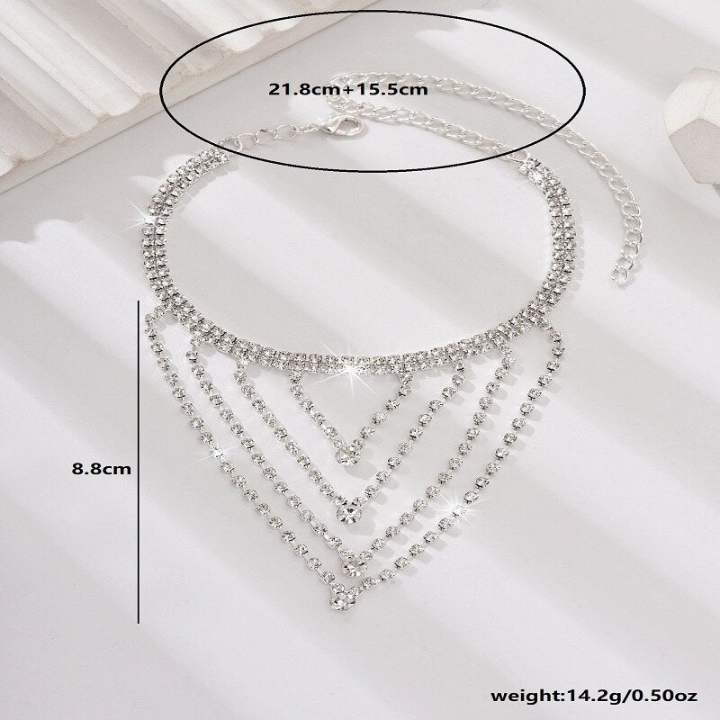 Sparkle Multi-Chain Rhinestones Anklet YongxiJewelry 7