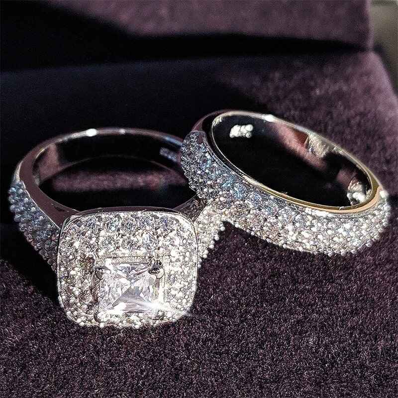 Sparkling Square Zircon Ring YongxiJewelry 1