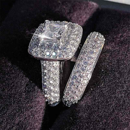 Sparkling Square Zircon Ring YongxiJewelry 2