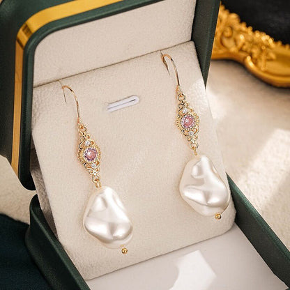 Stylish Baroque Pearl Drop Earrings YongxiJewelry 3