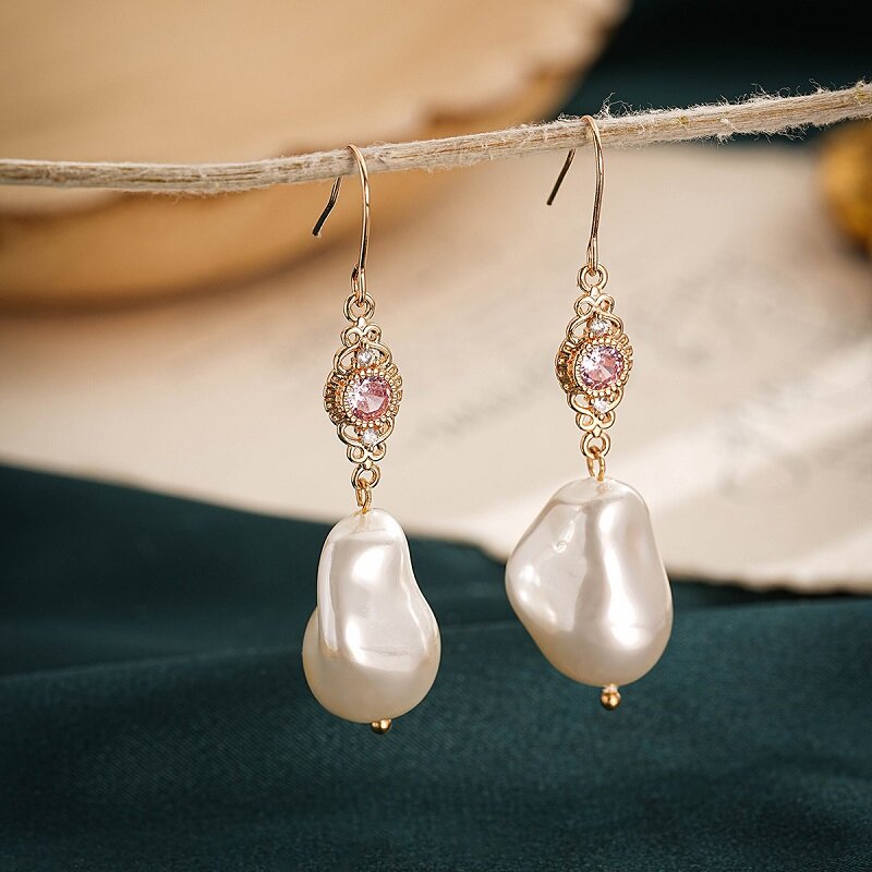 Stylish Baroque Pearl Drop Earrings YongxiJewelry 4