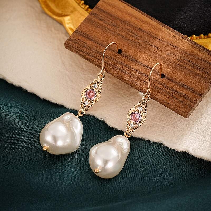 Stylish Baroque Pearl Drop Earrings YongxiJewelry 5