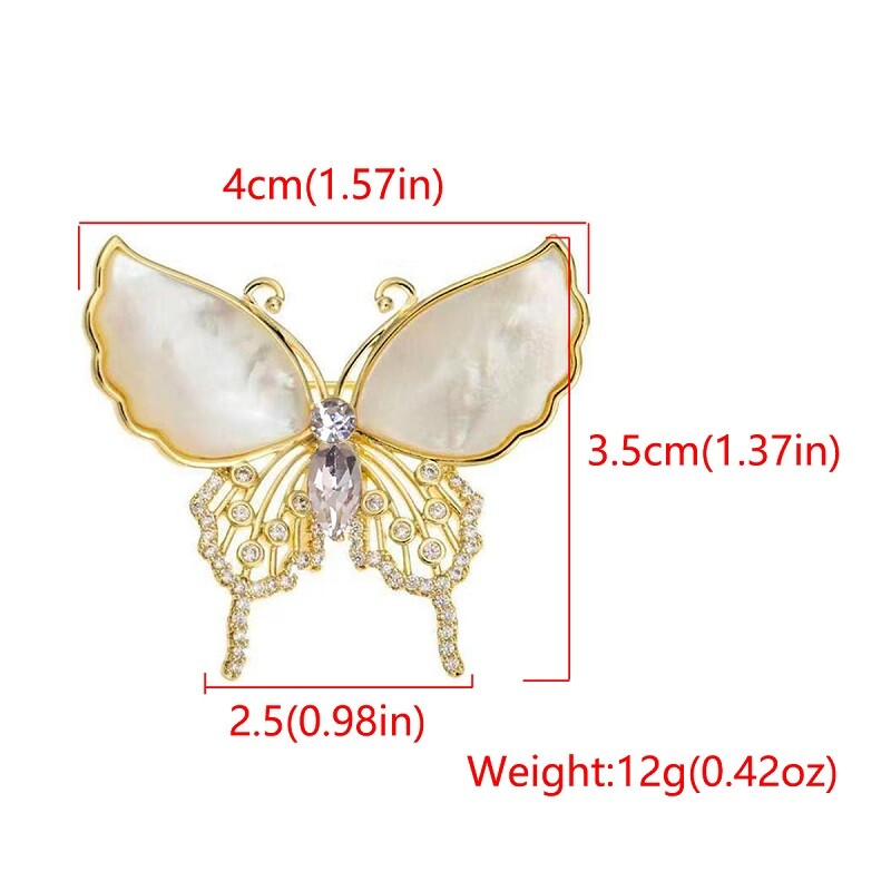 Stylish Golden Butterfly Brooch YongxiJewelry 6