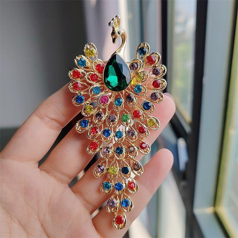 Stylish  Peacock Zircon Brooch YongxiJewelry 9