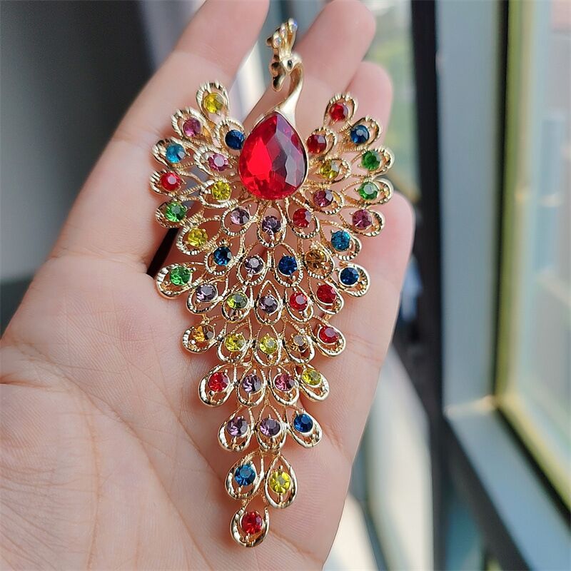 Stylish  Peacock Zircon Brooch YongxiJewelry 12