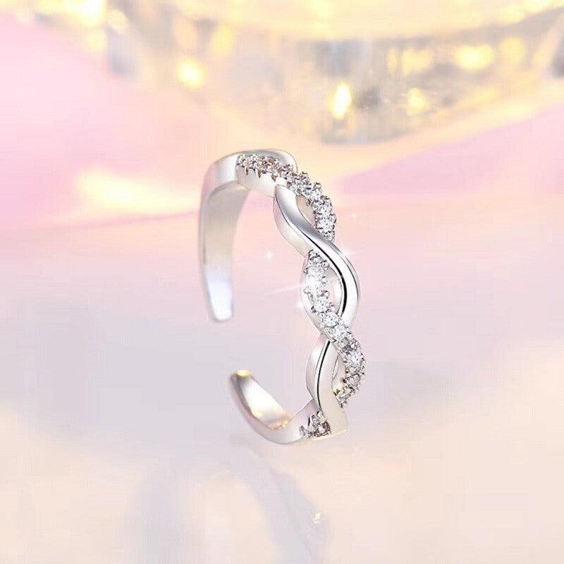 Twisted Ring with Rhinestones Embellishments YongxiJewelry  3