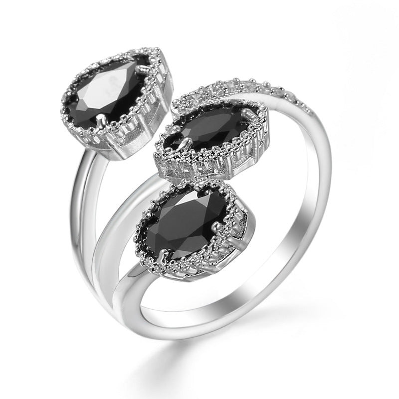 Elegant Gemstone Rings YongxiJewelry Black