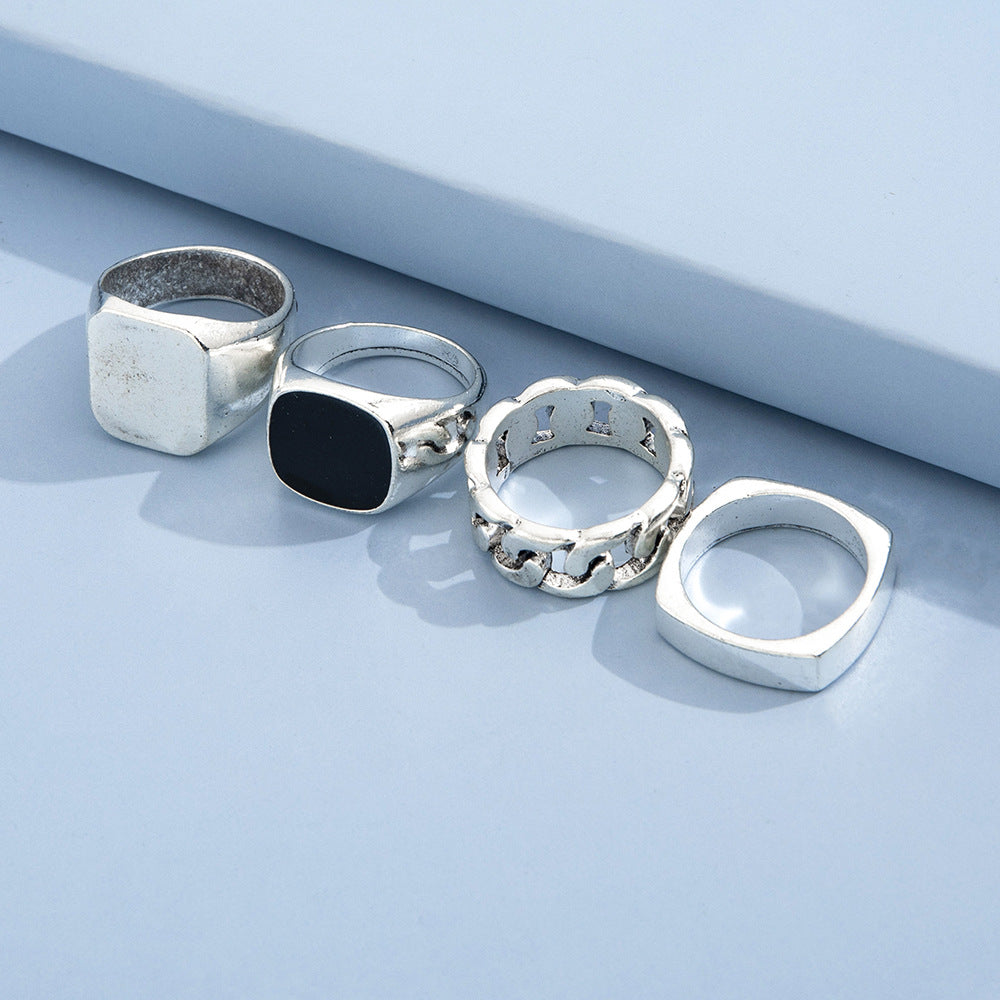 Modern Silver Rings Set YongxiJewelry 4